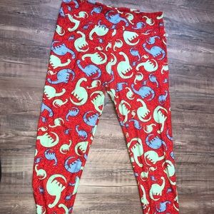 Lularoe dinosaur tc leggings